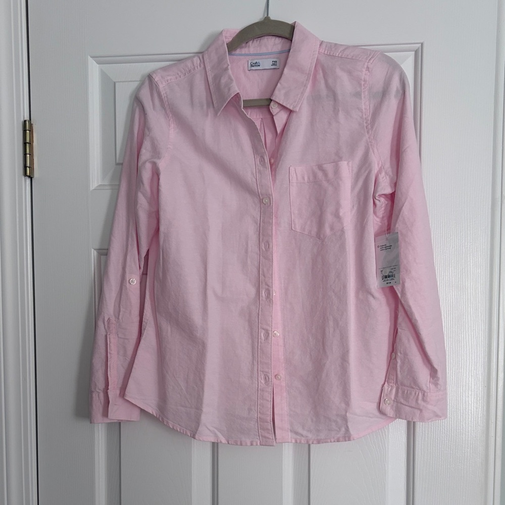 NWT Pink Button-Up Shirt